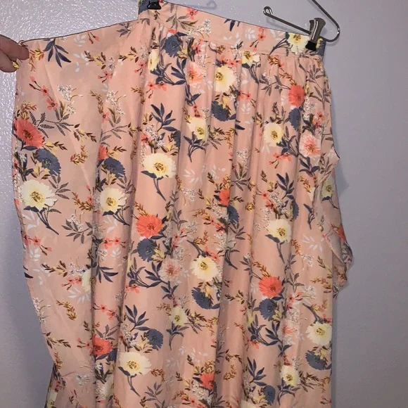 Riche Glamour pink floral ruffle side wings skirt - Picture 4 of 7